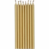 Folat - Kaarsjes Goudkleurig 10 cm (24 stuks)