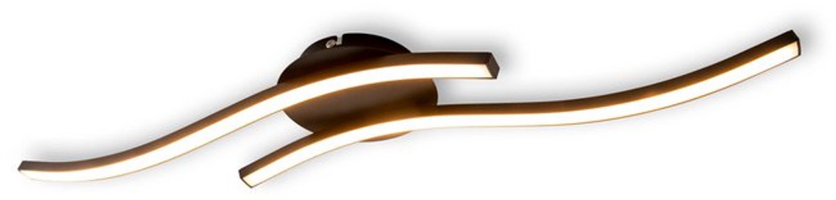 Wandlamp plafondlamp "Onda" LED verlichting lengte 65 cm Metaal Kunststof