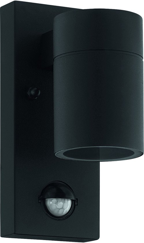EGLO Riga 5 Wandlamp Buiten - GU10 - 16,5 cm - Sensor - Zwart