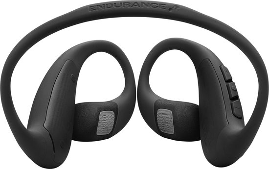 JBL Endurance Pace - Draadloze Open Ear Oortjes met Nekband - Sport Oordopjes - Bluetooth - Hardlopen - 10 uur - IP68 - Zwart & Grijs