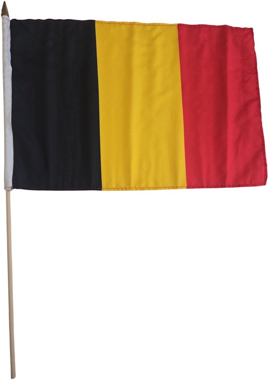 Drapeau België - Drapeau vague - 30 x 45 cm - Zwart / Jaune / Rouge