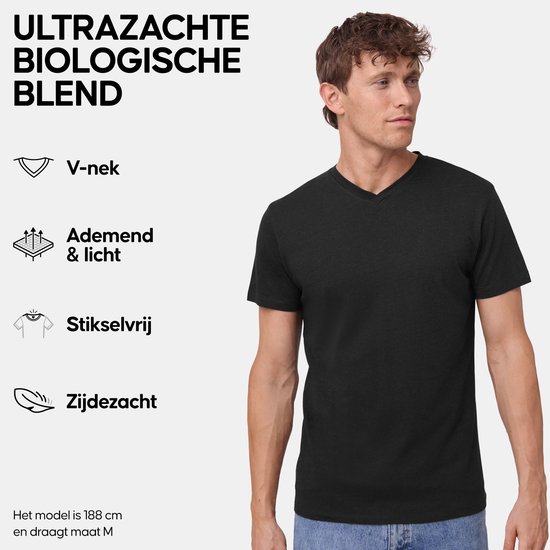 T-Shirt DANOIS ENDURANCE Homme - Col V- Zwart- XL