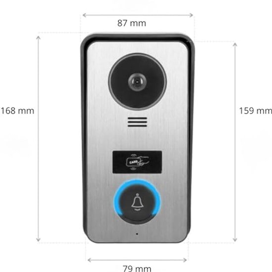 Video Intercom 7 inch Touchscreen voor Huisbeveiliging - Deurbel met Camera — afbeelding 2
