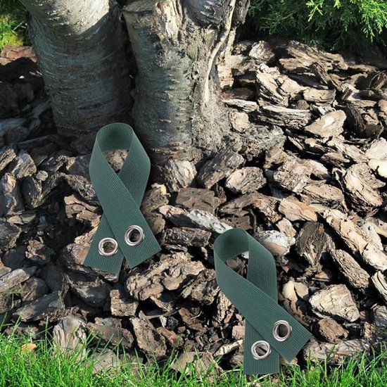 Aimeke 2 stuks boombinders, boombevestiging, bindband, 3 cm × 50 m, plantenband, groen, boombindband voor tuin, voor het vastzetten en binden van bomen
