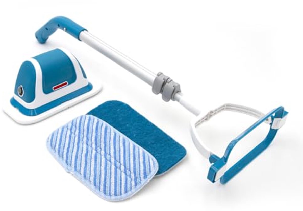 Draadloze Elektrische Schrobber met Telescoopstang en Verwisselbare Pads