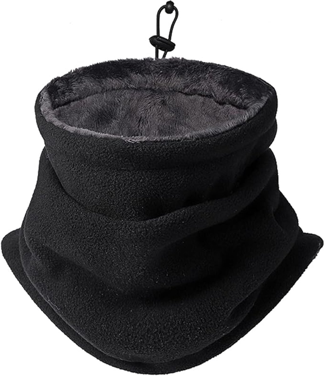 Sjaal, Multifunctionele Winterdoek, Heren Nekdoek Dames Winter Nekdoek, Warme Dikke Hardloopsjaal Nekbeschermer Sport Motorfiets Fiets Unisex (Zwart), Zwart, One Size