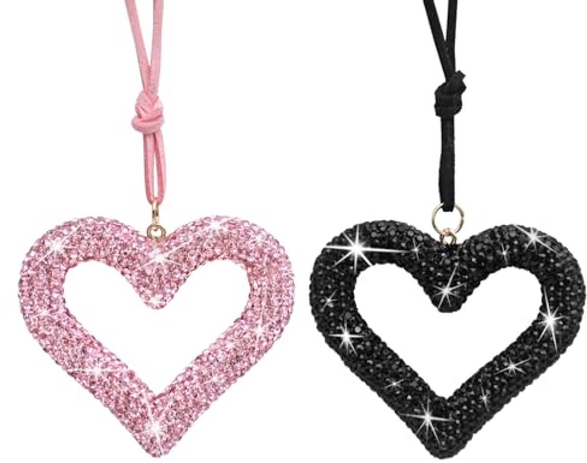 Bling Hart Auto Hanger Accessoires - Kristal Strass Decoratie voor Vrouwen en Meisjes