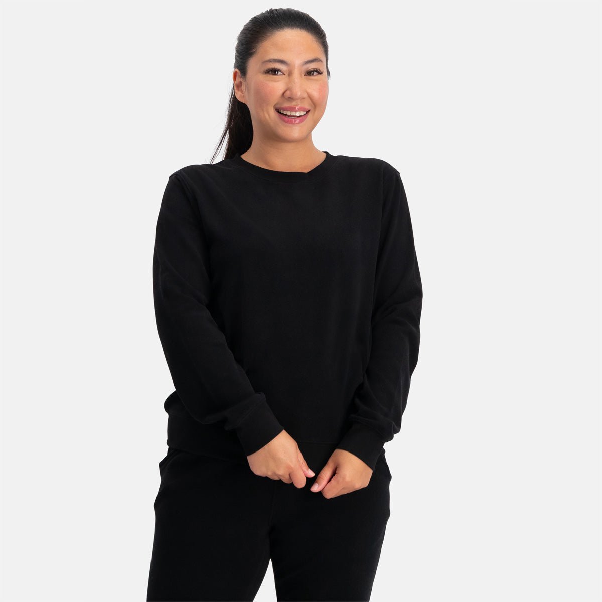 Bamboo Basics Comfortabel & Zijdezacht Bamboo Basics Lounge sweater Hailey - Zwart