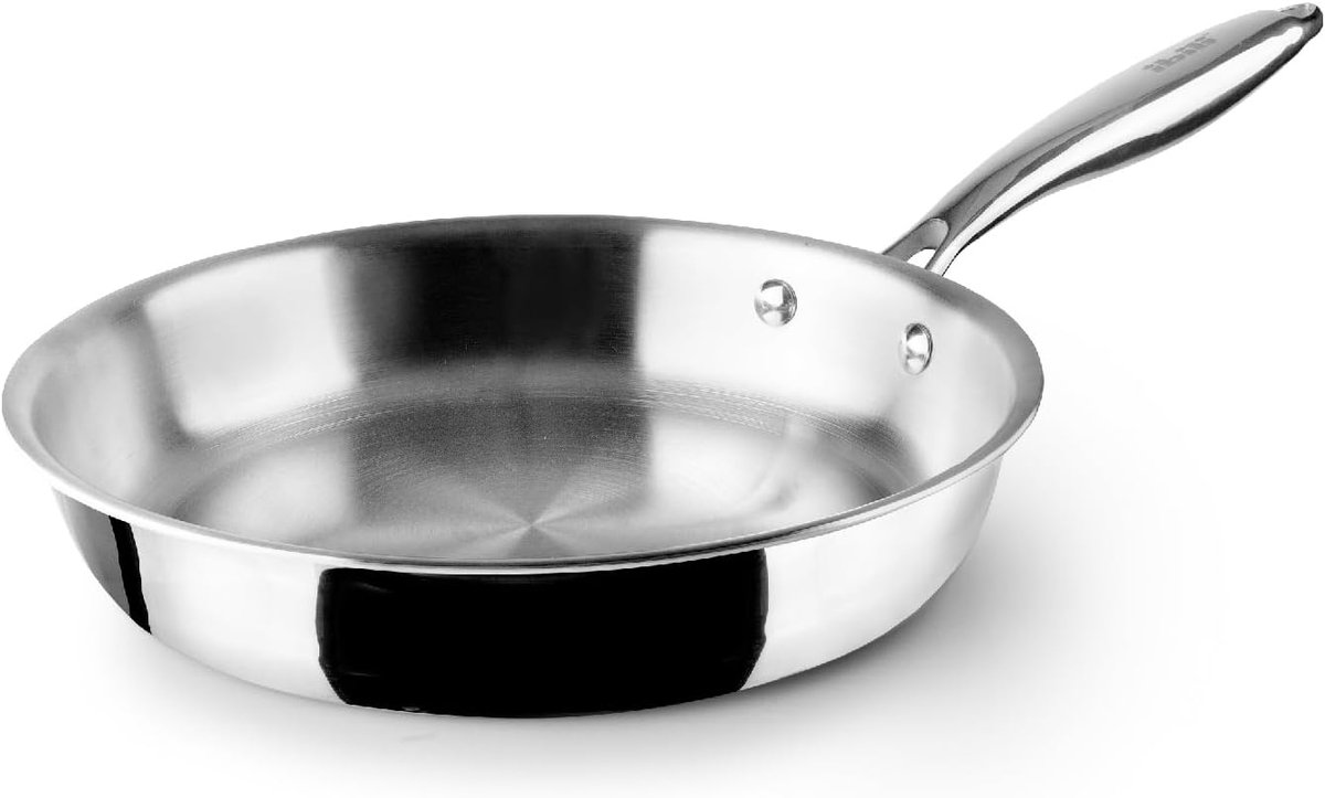 Drielaagse Inductie Pan 22 cm - Geschikt voor Alle Warmtebronnen