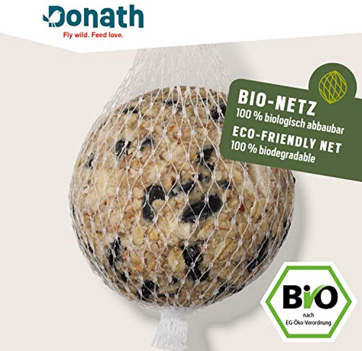 BIO Energiebol Klassiek in biologisch netje - 100g - waardevol vogelvoer voor alle seizoenen