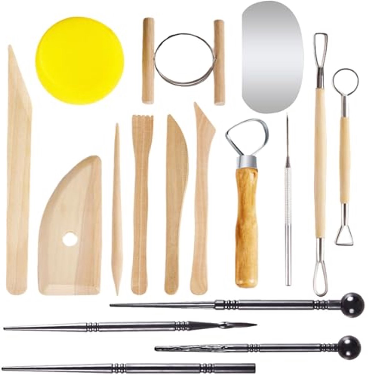 Klei gereedschap set voor pottenbakken - 17 stuks modelleergereedschap