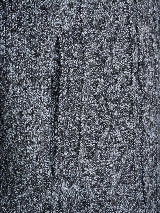 Bjornson - Gilet d'hiver en maille torsadée anthracite Gus Bjornson - taille 6XL