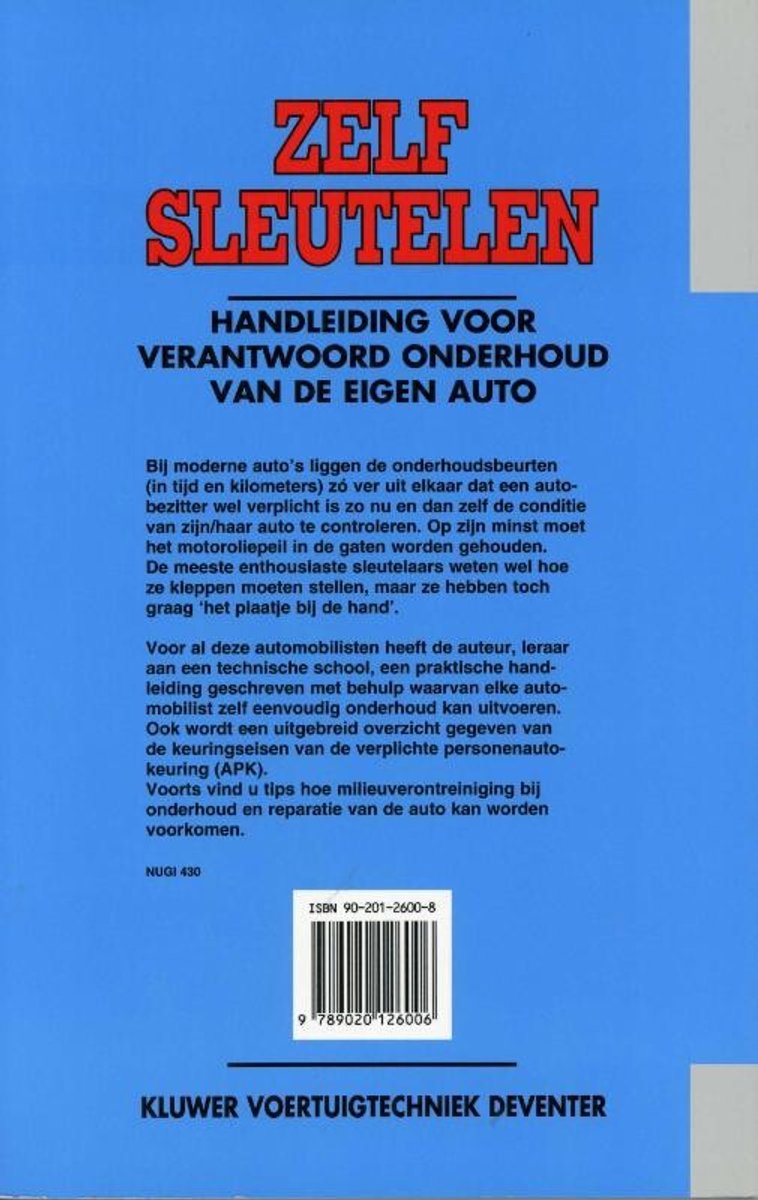 Zelf sleutelen - back cover