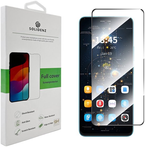 Solidenz Screenprotector - geschikt voor Samsung A56 Screenprotector - Fullcover Screen Protector A56 - Scherm Protector - Full Screen Protector A56 - Gehard Glas