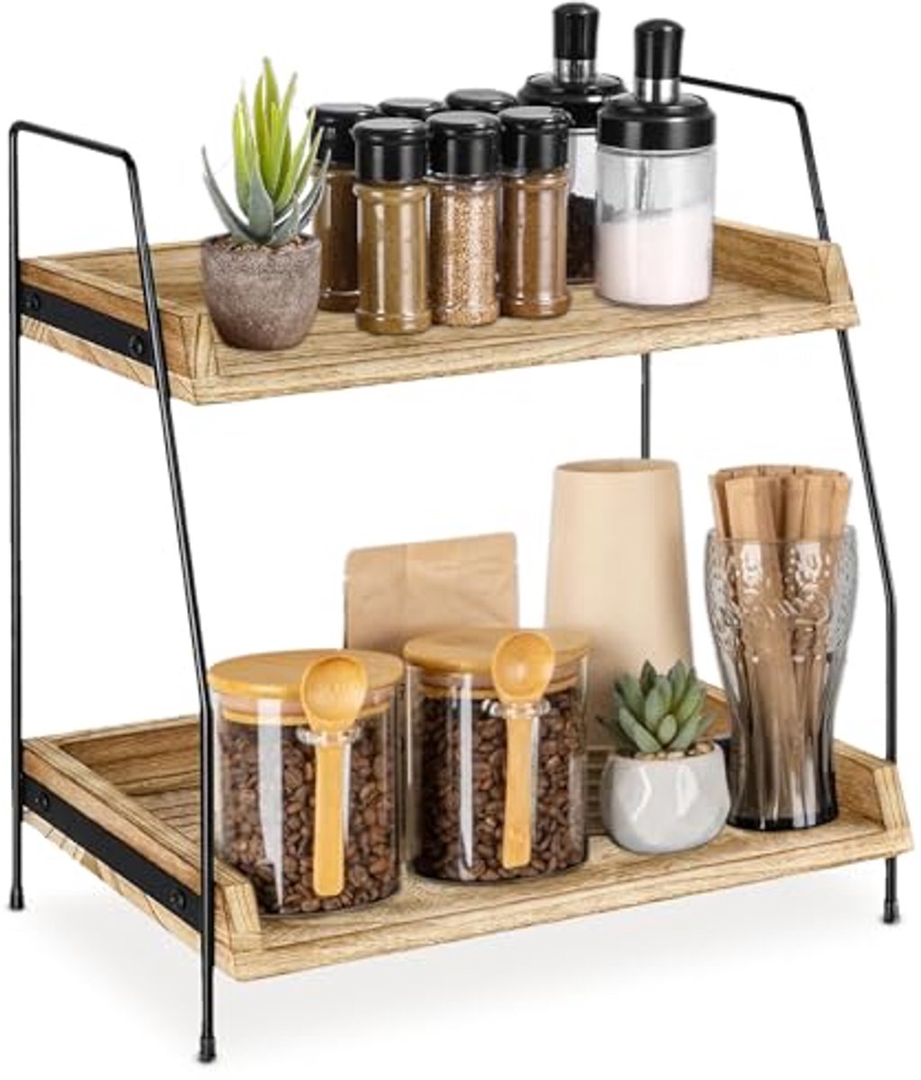Koffie-organizer voor keuken en kantoor met 2 verdiepingen