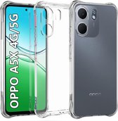 Casemania Hoesje Geschikt voor Oppo A5X - Transparant - Anti Shock Back Cover