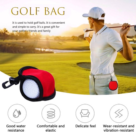 Ibenzoa® Set van 6 draagbare golfbalreinigers met karabijnhaak voor eenvoudig gebruik — afbeelding 2
