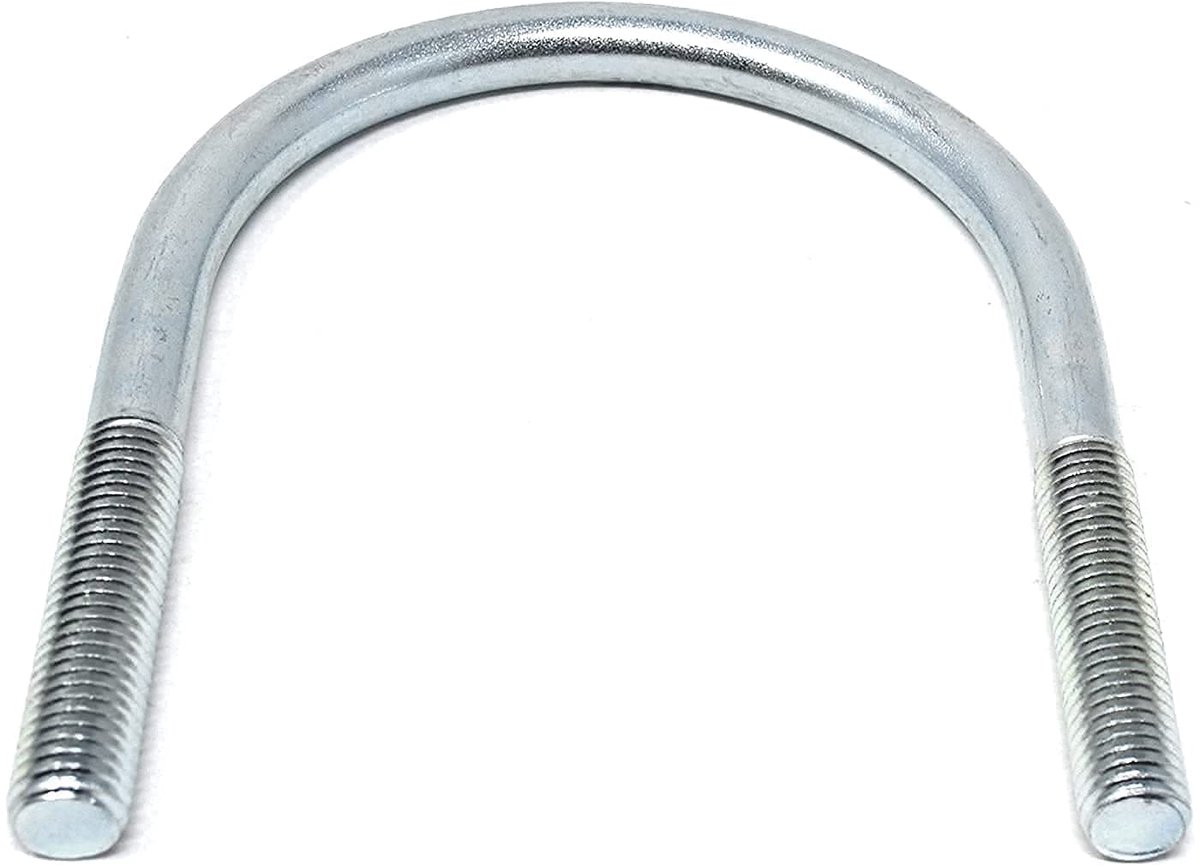 2 x Beugelschroef DIN 3570 - Ronde Stalen Beugel M12 x 125 mm - Galvanisch Verzinkt