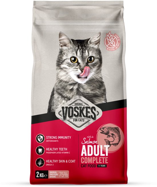 Voskes Kattenbrokken Adult Zalm - 2 kg