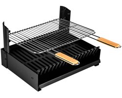 Houtskoolbarbecue verstelbaar in 3 hoogtes GRILLOIR - vrijstaande grill