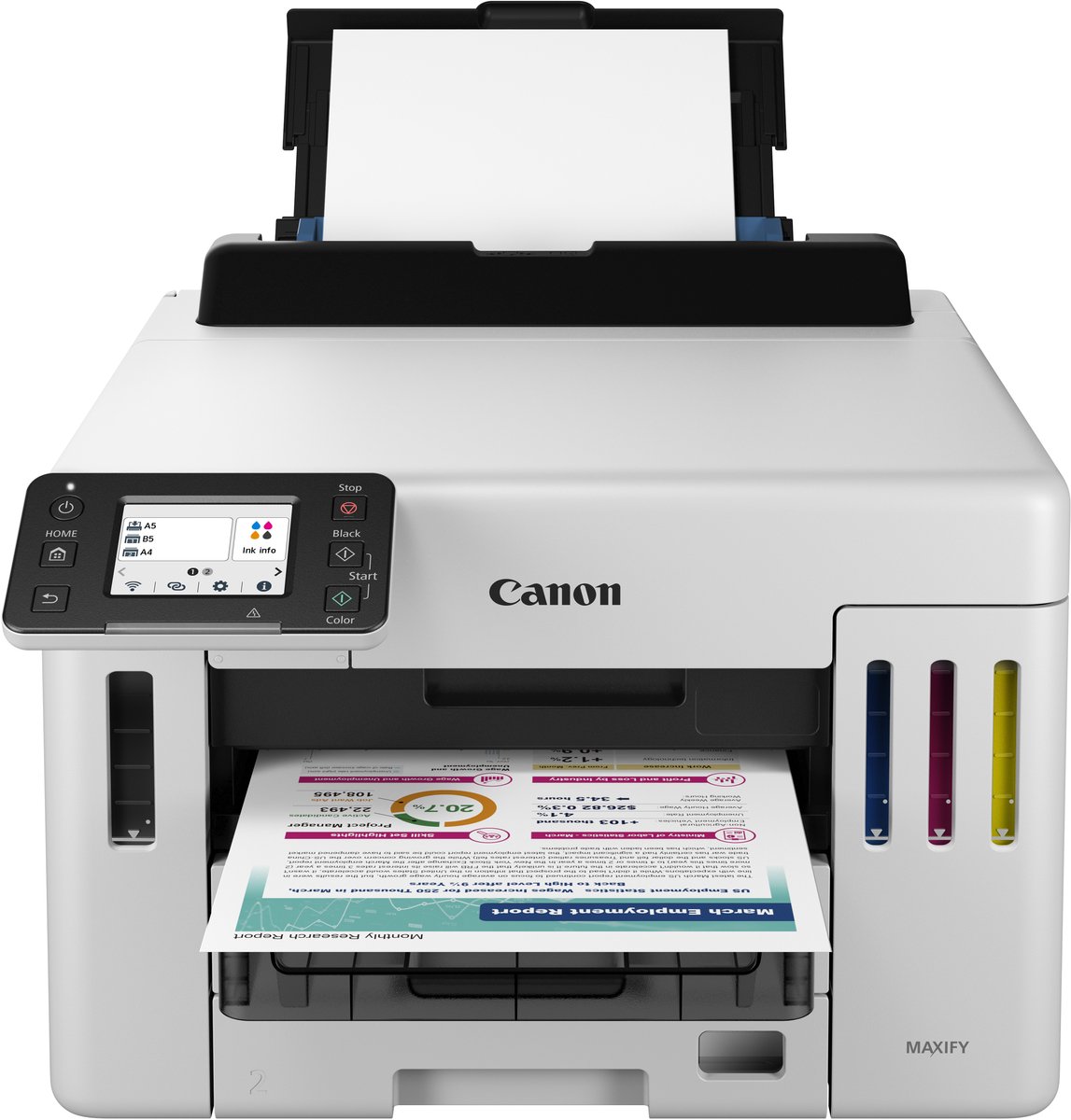 Canon MAXIFY GX5550 Inkjetprinter A4 Duplex, LAN, USB, WiFi, Inktbijvulsysteem