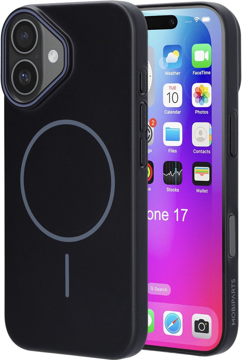 Mobiparts Slim Line Case geschikt voor Apple iPhone 17 - MagSafe Onyx - Zwart