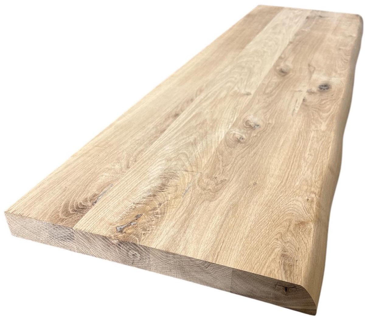 Eiken wandplank- Toiletplank - 40x250mm - 150cm - Houten planchet- Boomstamplank - Wandpla