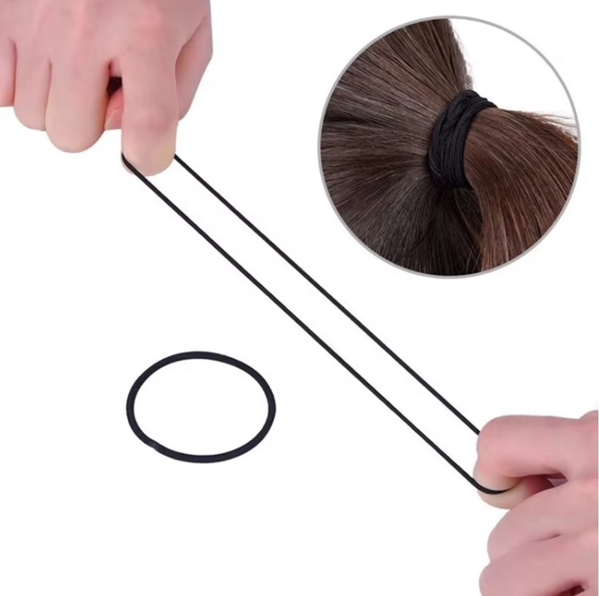 10x Haarelastiekjes | Haar Elastiekjes | Zwart — cadeau in Cadeau-ideeën - foto 4
