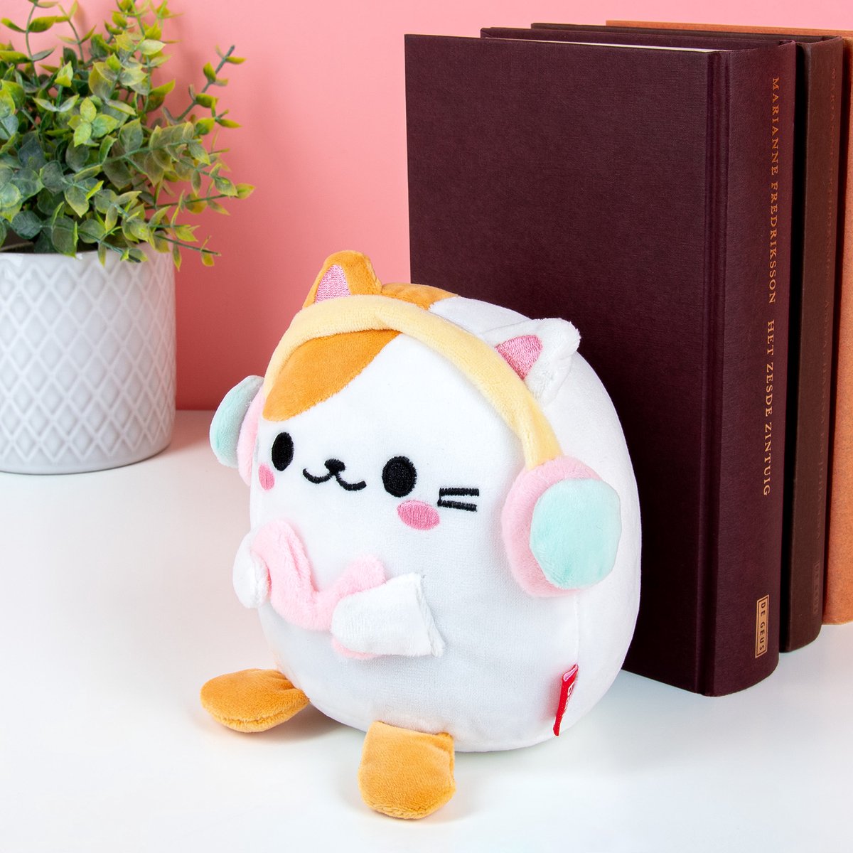 Balvi Kawaii Kat Boekensteun - Wit/koptelefoon van Balvi Oranje,Roze,Wit
