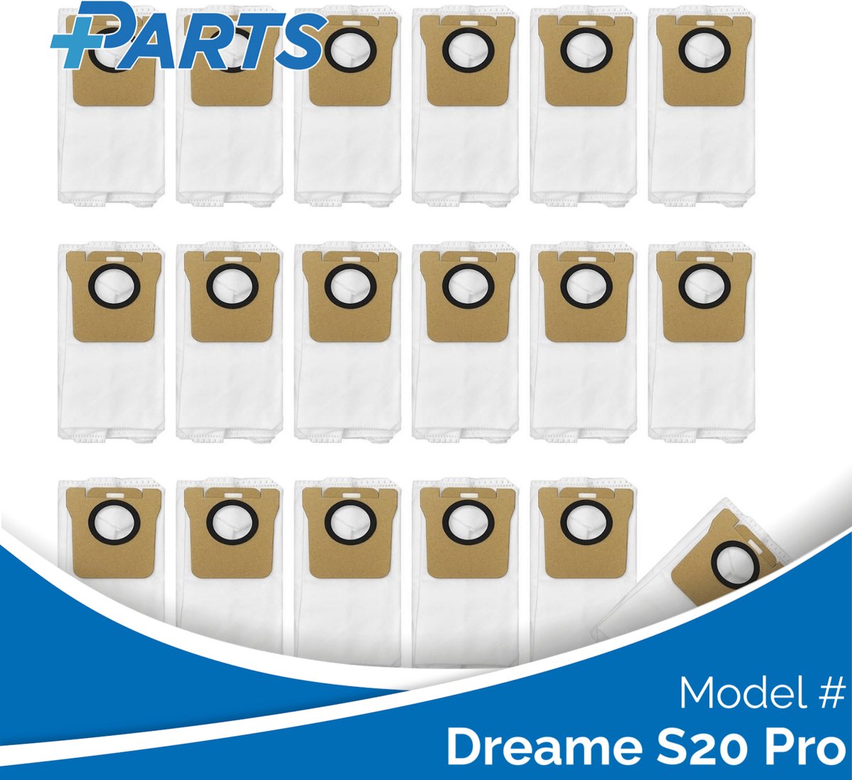 Dreame S20 Pro Stofzakken (18 Stuks, Plus.Parts® alternatief voor RDB3)