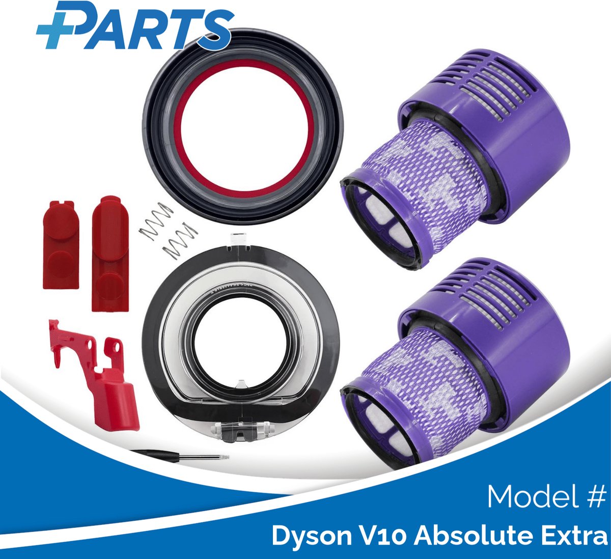 Dyson V10 Absolute Extra Onderhoudsset (Plus.Parts® alternatief voor 969082-01)
