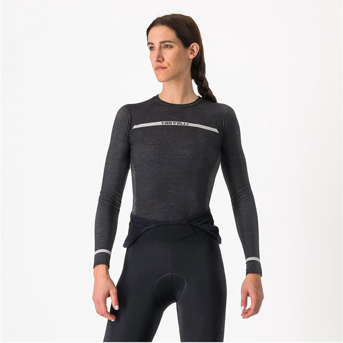 Castelli Merino Lange Mouwen Basislaag Zwart S-M Vrouw