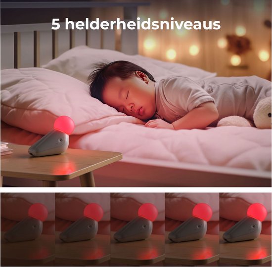 Motorola Nursery - Baby nachtlampje, Rustgevende Geluiden en Wiegeliedjes, Zachte Meer kleurige Verlichting, Instelbaar Volume, Draagbaar en Oplaadbaar, USB-C, Tot 50 Uur Gebruik van Motorola — afbeelding 3