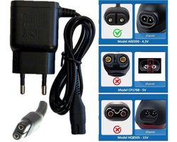 Vervangende Oplader voor Philips A00390 (CP0925) - 4.3V 70mA - 1 Meter Kabel - Geschikt voor OneBlade, Multigroom en Baardtrimmers - Wereldwijd Bruikbaar
