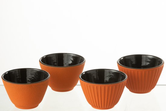 J-Line tasse - métal - orange - 2 boîtes de 2 pièces