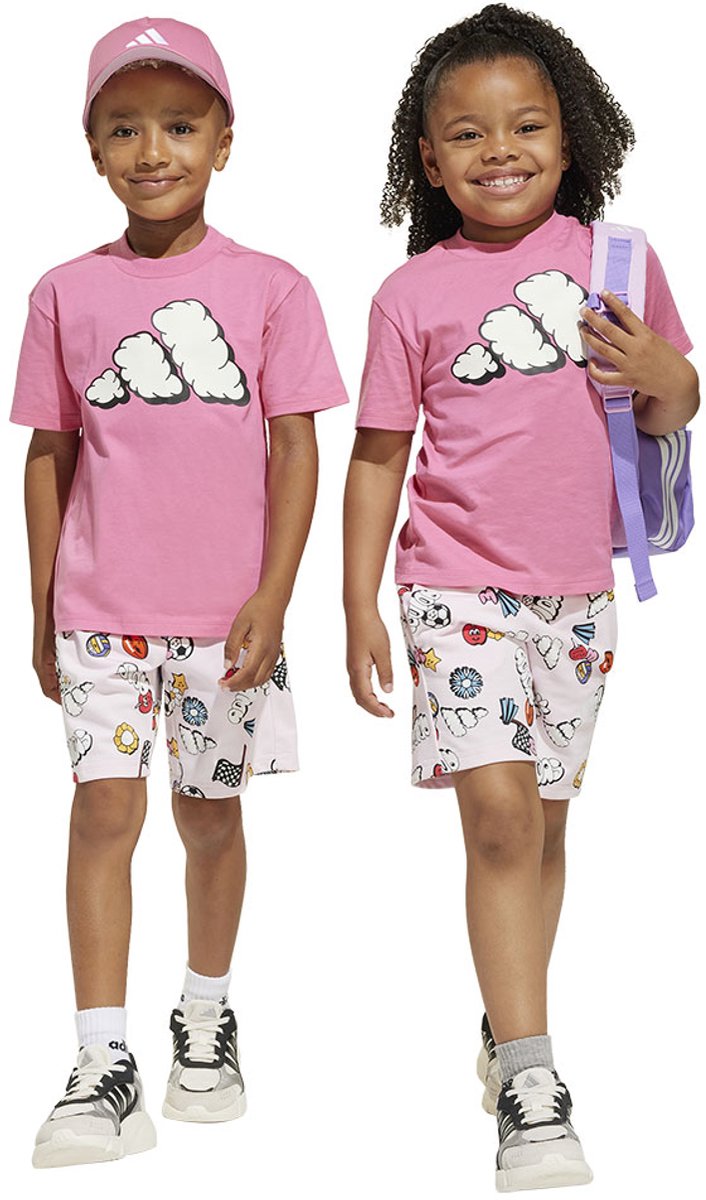 Adidas Seasonal Essentials Fun Tee Set 3-4 Years Jongens Meisjes Roze