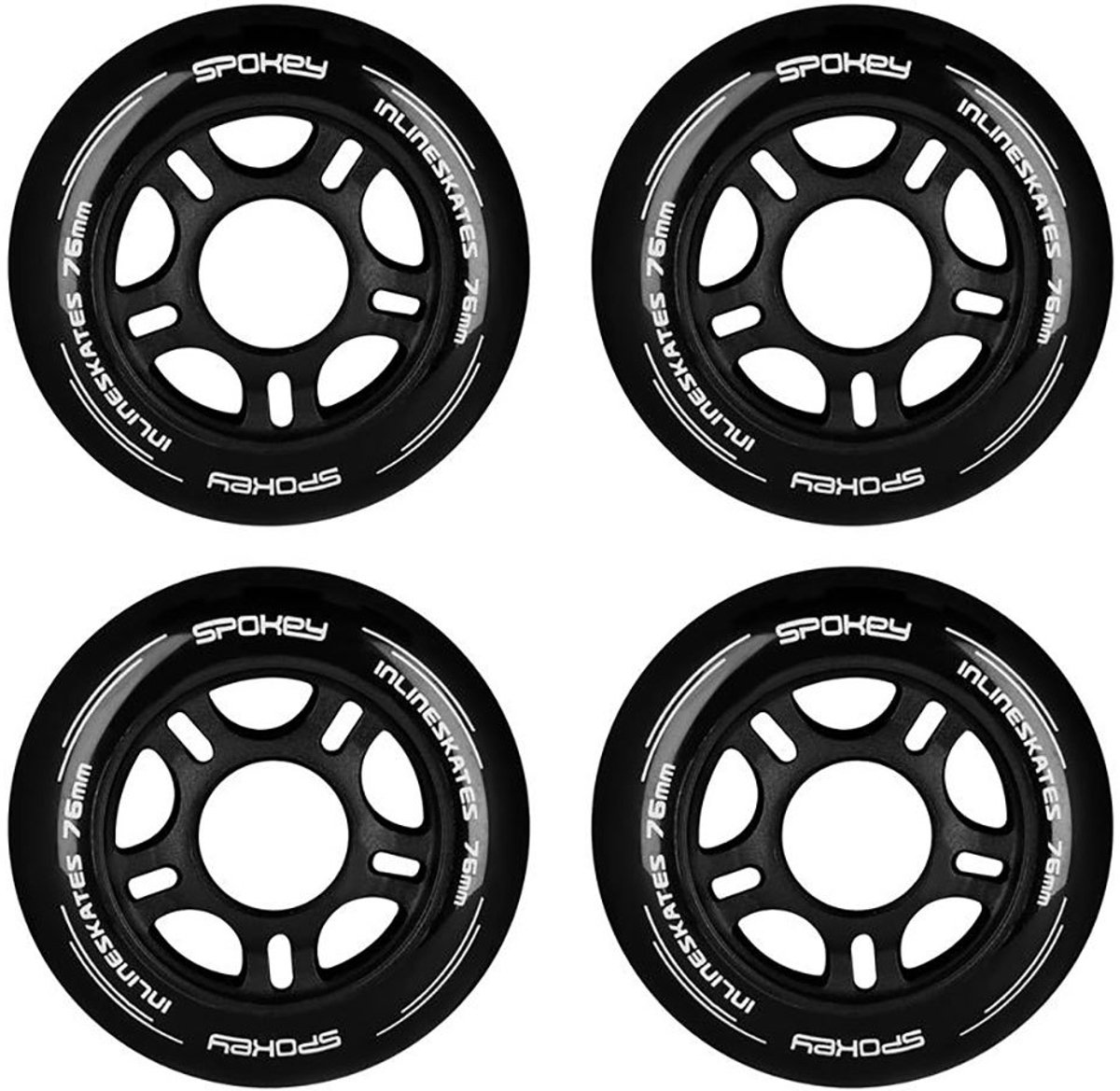 Spokey Pu 76 Mm Skateboardwielen 76 x 24 mm Zwart