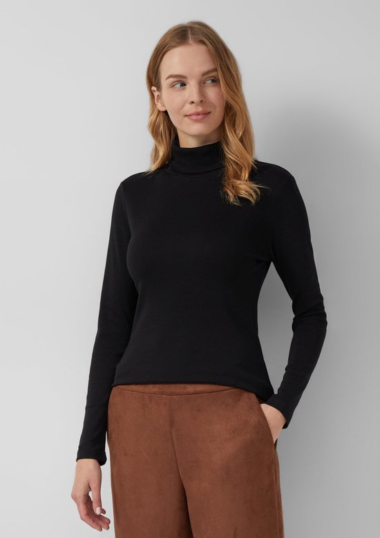 s.Oliver - T-shirt femme - Taille XS - Femme - NOIR - Coton