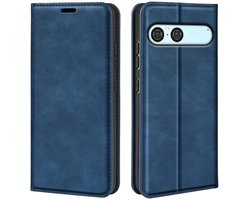 MobyDefend Hoesje - Geschikt voor Sony Xperia 10 VII - Luxe Wallet Bookcase (Magnetische Sluiting) - Blauw