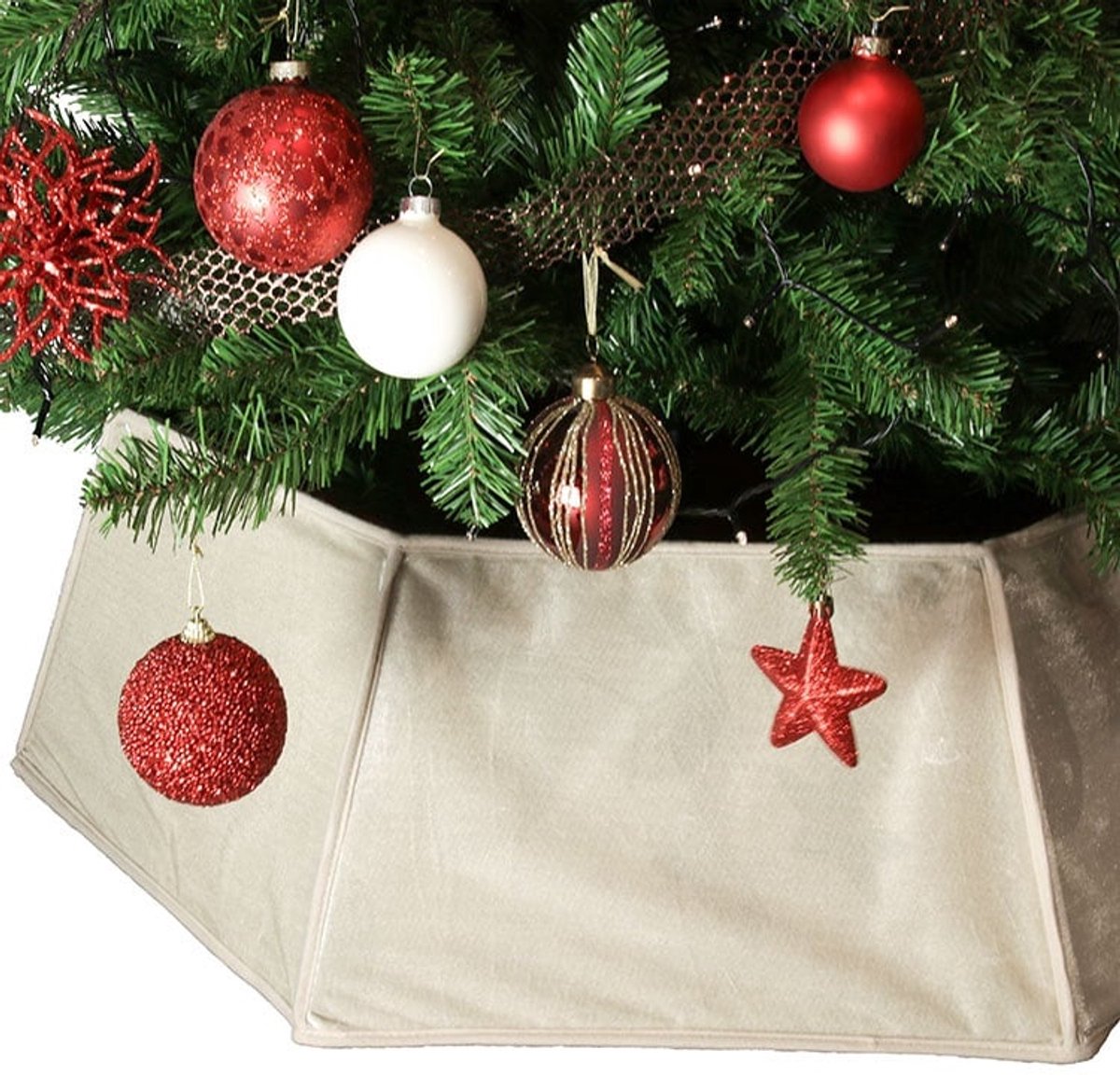 Unique Living - Kerstboomrok Zita - 40x25cm - Wit