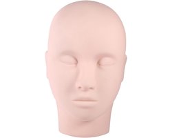 Oefenhoofd voor Make-up - 1 Stuk - Verbeterd Mannequin Model voor Wimpers Make-up Praktijk - Professionele Permanente Make-up Training