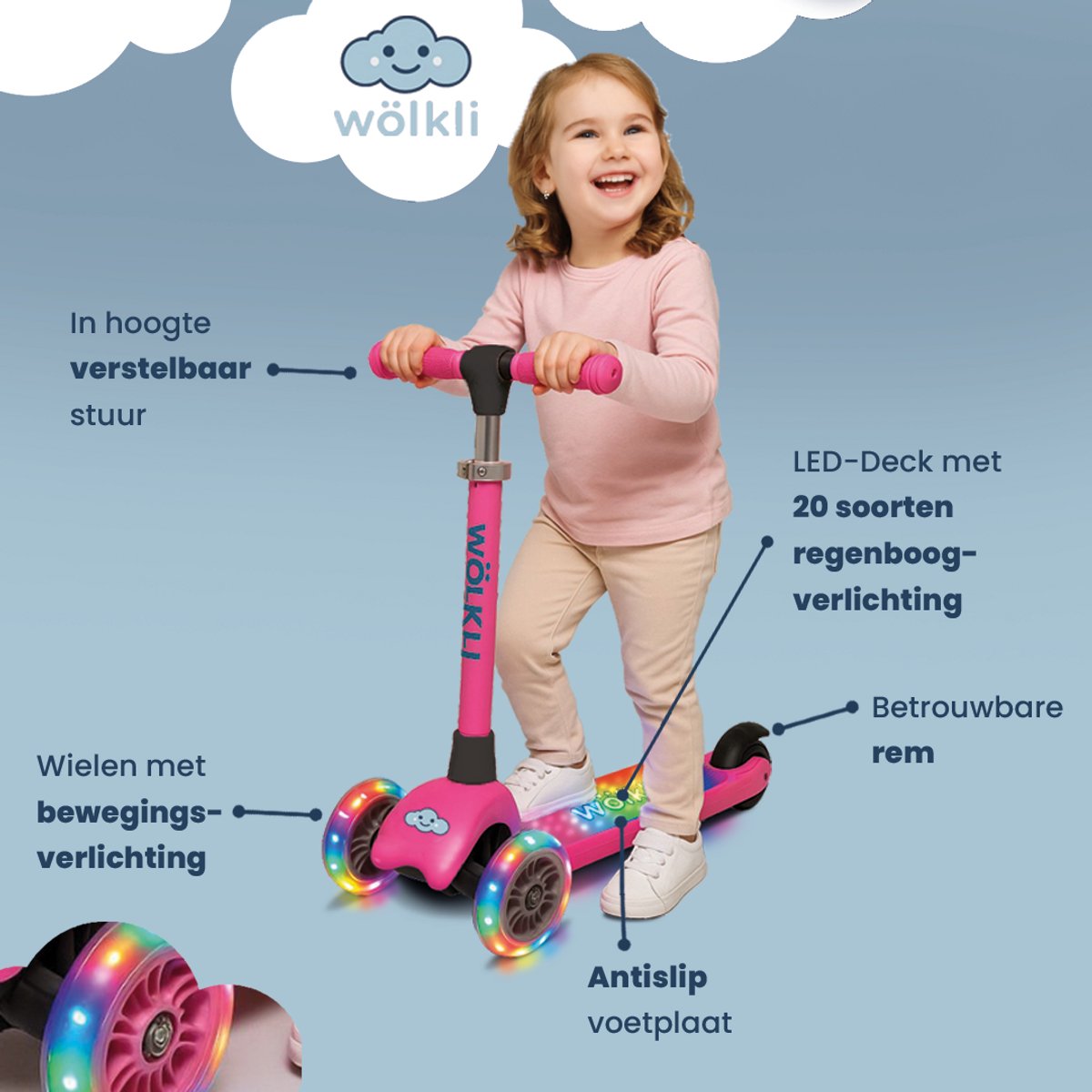 Wölkli Eylin - Roze LED Step 3 Wielen thumbnail 2