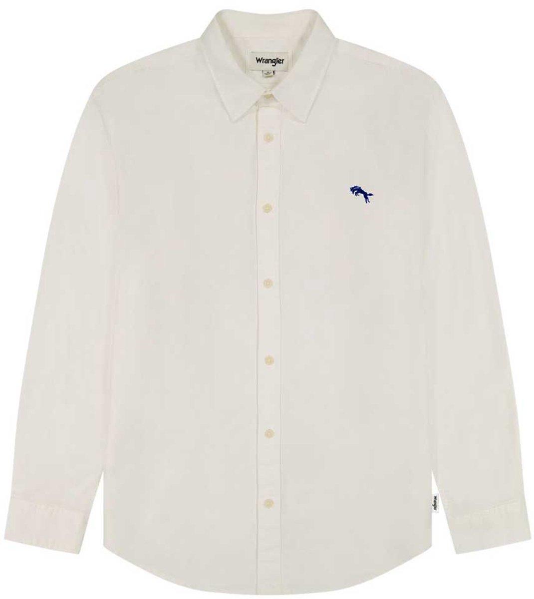 Wrangler 112350485 Overhemd Met Lange Mouwen 4XL Man Wit