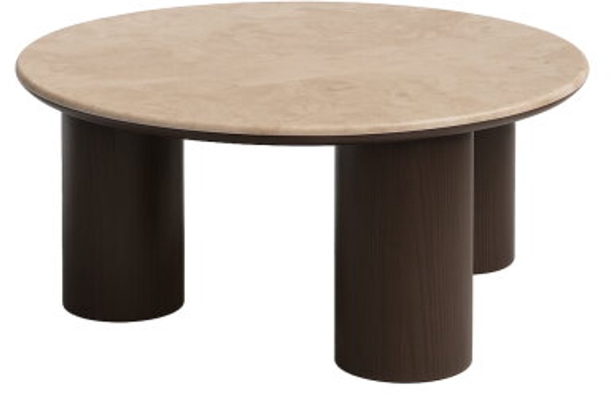 Salontafel Piazze rond Ø90 cm marmer - Beige