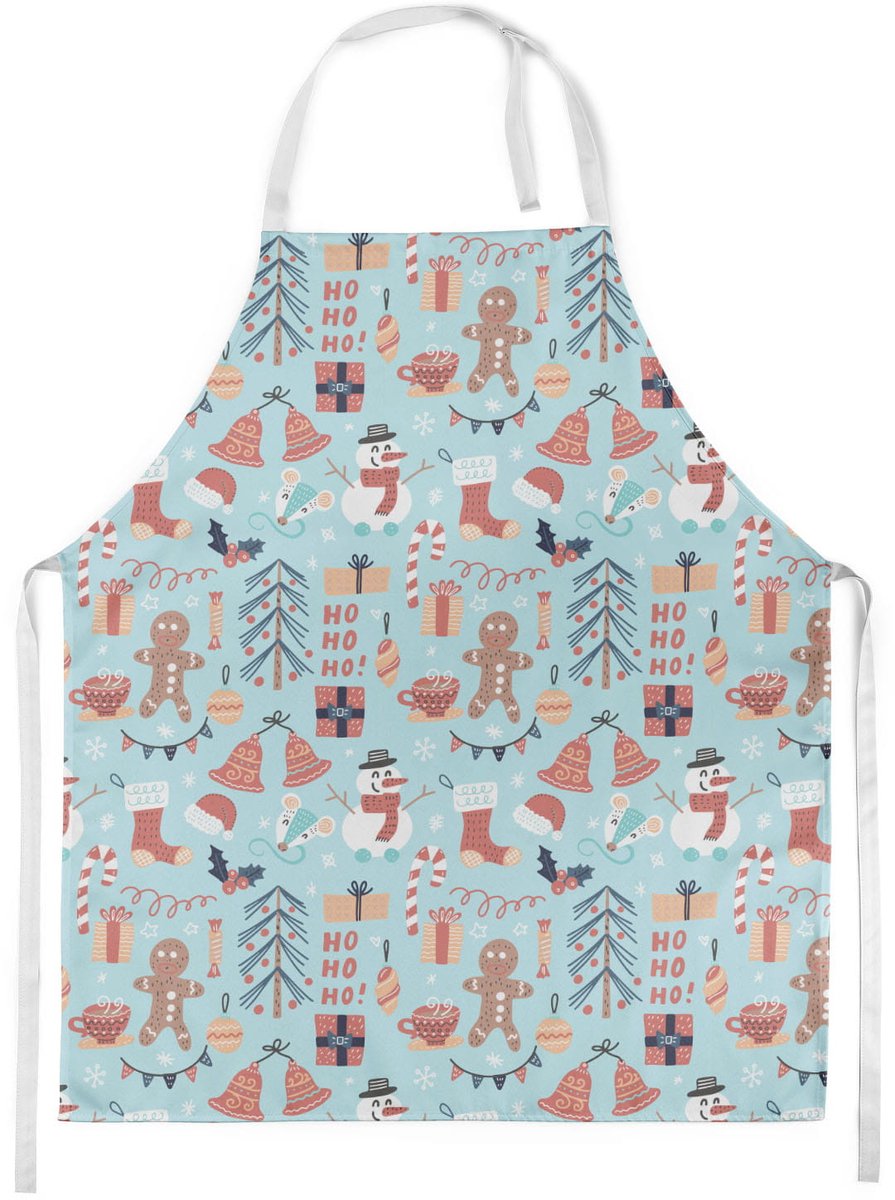 FEROCITY - Kinderschort Universele kindermaat Schildersschort - met klittenband - Unisex - Sneeuwman