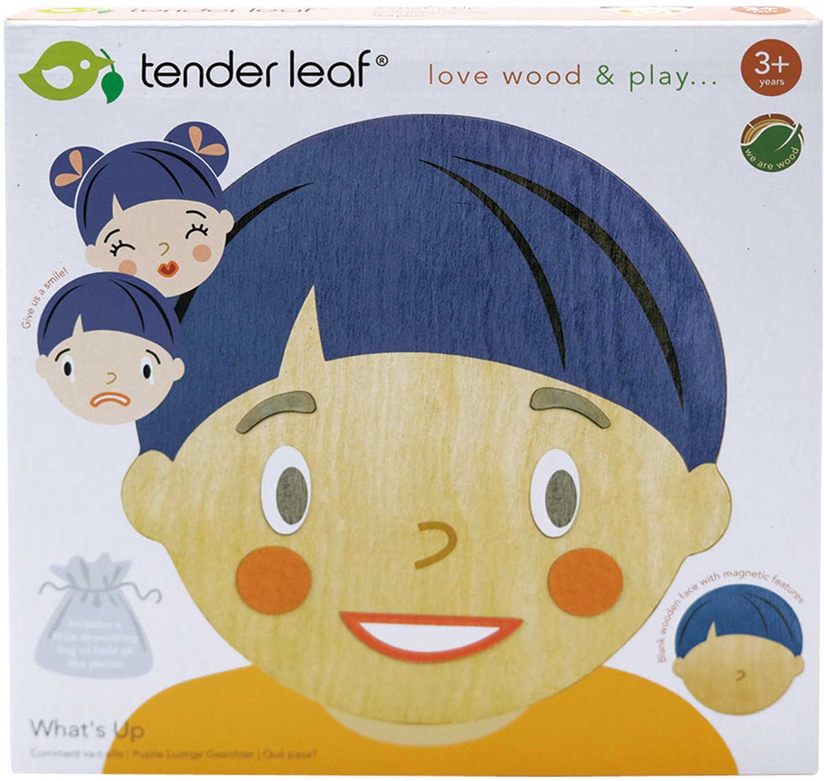 TENDER LEAF Preschool - Puzzel Hoe Gaat Het? - 22,2X23,3X1,1Cm - Met Magnetische Accessoires - 3 Jaar