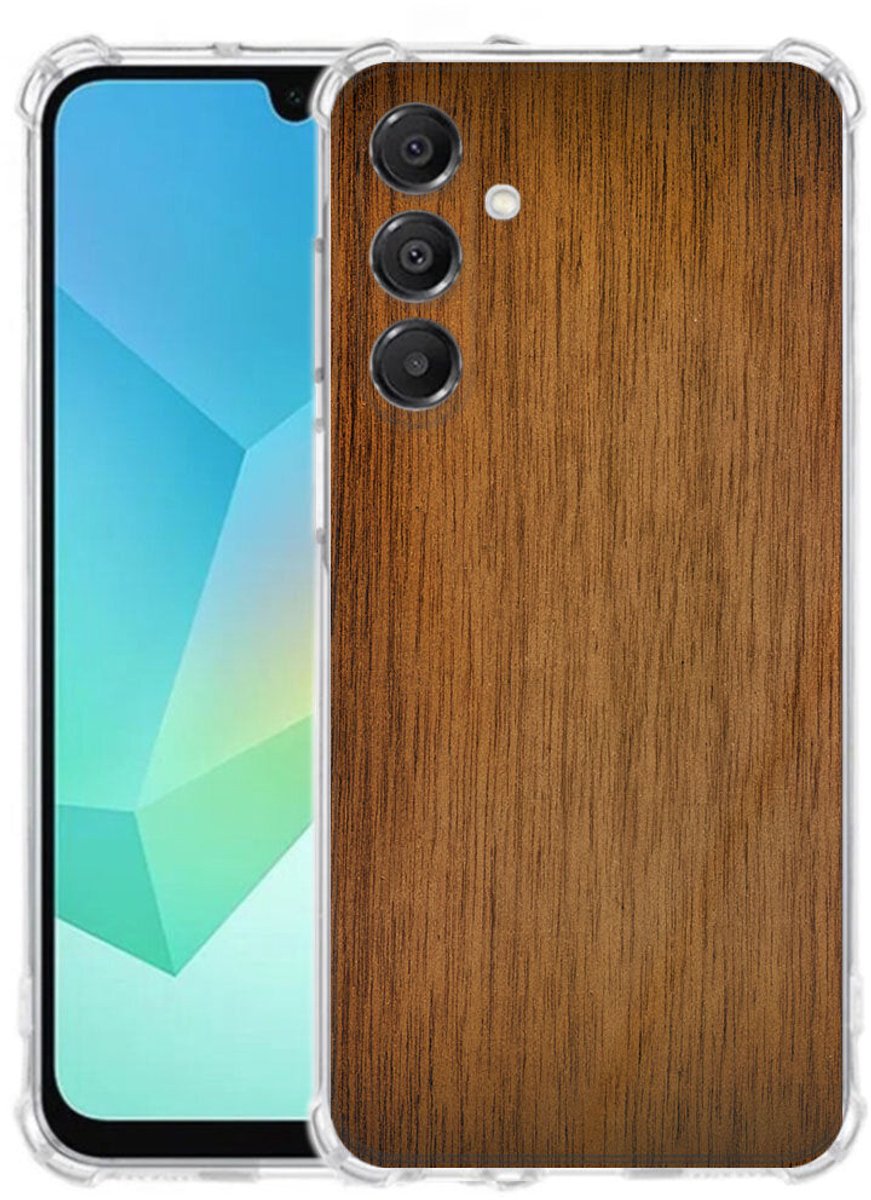 TPU Telefoonhoesje Samsung Galaxy A17 - Donker Hout schokabsorberende backcover