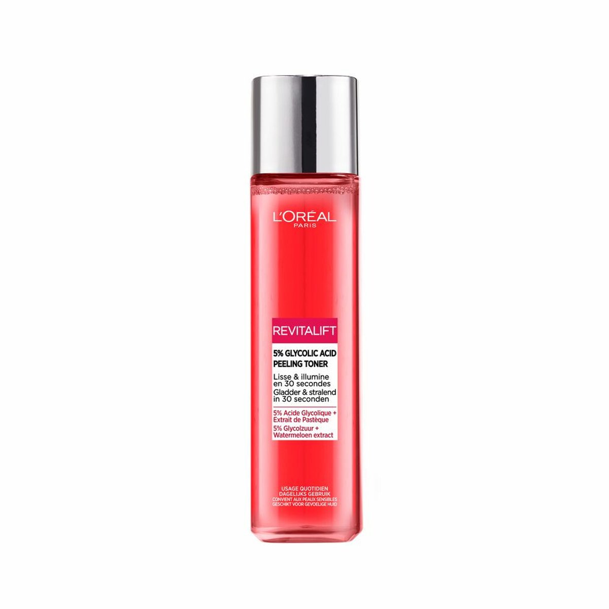 L'Oréal - Revitalift 5% Glycolic Acid Peeling Toner - 3 x 180 ml - Voordeelverpakking