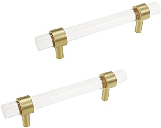 Xianglaa-handgreep trekt voor kasten 96, Goud/zwart Knurled/textuur keuken handgrepen, T Bar kabinet Hardware, lade trekt, Slaapkamer Knoppen massief messing,Kast hardware
