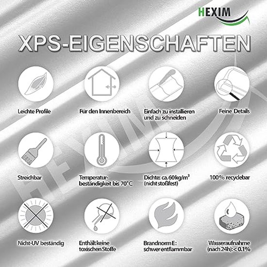 HEXIMO Led-schaduwvoeg-profiel, stuclijsten, indirecte